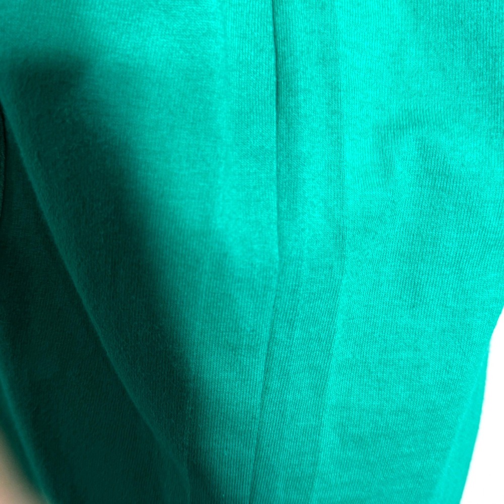 JOHNNY WAS T-Shirt Maxi Dress MED Long Sleeve‎ Embroidered Fish Kelly Green - Picture 8 of 12